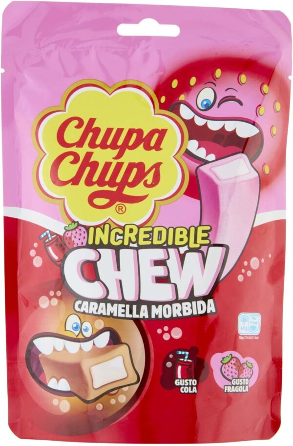 Chupa Chups Incredible Chew Caramelle Fragola e Cola 118g - immagine 2