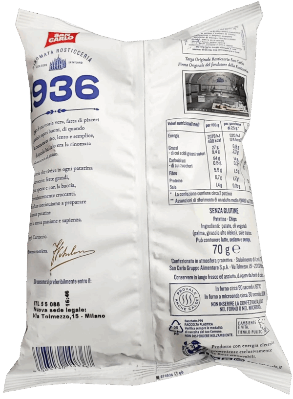 San Carlo 1936 Il Cartoccio Patate Spesse con Buccia 70g - immagine 2