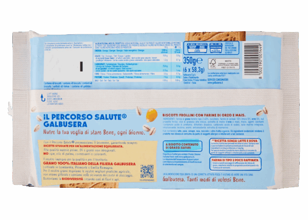 Galbusera Magretti Frollini con Orzo e Mais 350g ingredienti