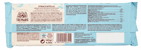 Tre Marie Ancora Uno Wafer Crema Latte e Scaglie di Cioccolato 140g ingredienti
