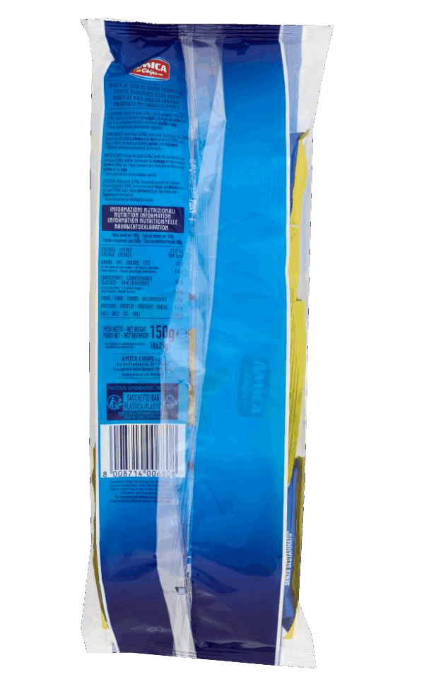 Amica Chips BI-BIP Patatine al Formaggio Formato Multipack 6x25g, 150g - immagine 2