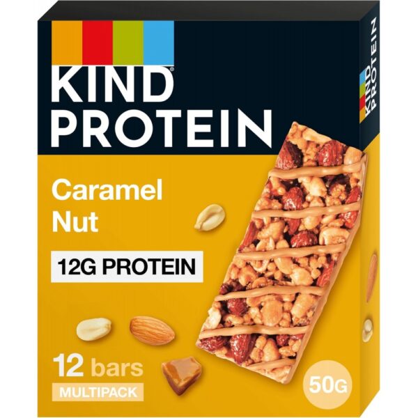 Be Kind Protein Barrette con Caramello e Noci Box 12x50g - immagine 3