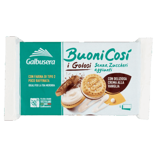 Galbusera Buonicosì I Golosi Frollini con Crema alla Vaniglia 160g - immagine 2