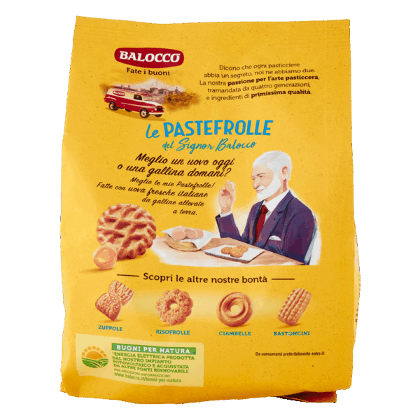 Balocco Biscotti Pastefrolle Frollini Classici con Uova Fresche 700g retro