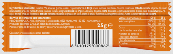 Corny Peanut Sweet e Salty Barrette alle Arachidi 150g retro