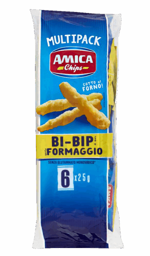 Amica Chips BI-BIP Patatine al Formaggio Formato Multipack