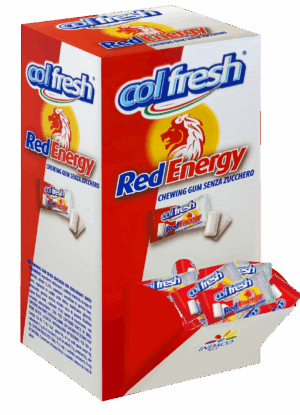 Colfresh Red Energy Ghewing Gum Senza Zucchero Box 200x2,8g