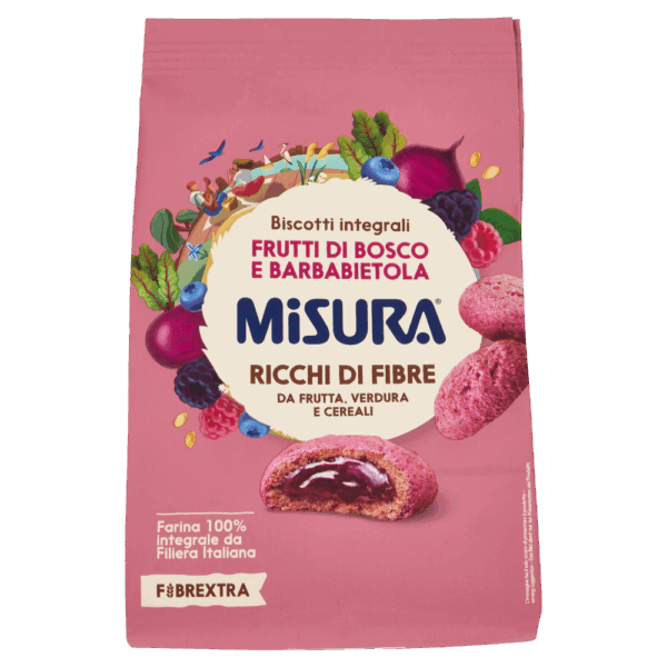 Misura Fibrextra Biscotti Integrali con Frutti di Bosco e Barbabietola 260g - immagine 4