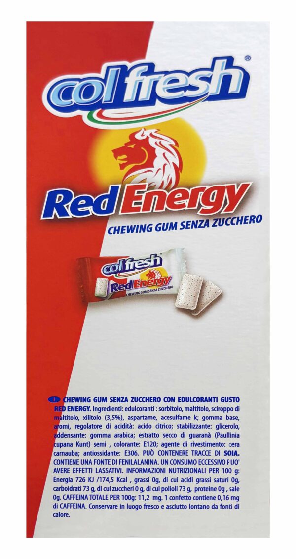 Colfresh Red Energy Ghewing Gum Senza Zucchero Box 200x2,8g - immagine 2