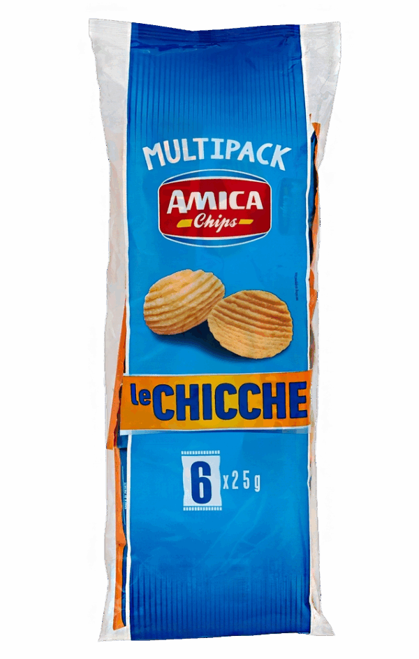 Amica Chips LE CHICCHE Patatine Formato Multipack 6x25g, 150g