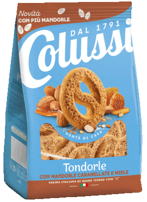 Colussi Tondorle Biscotti con Mandorle Caramellate e Miele 500g