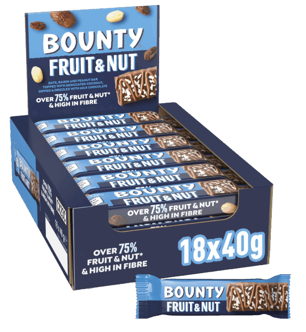 Bounty Fruit e Nut Barrette Box 18x40g
