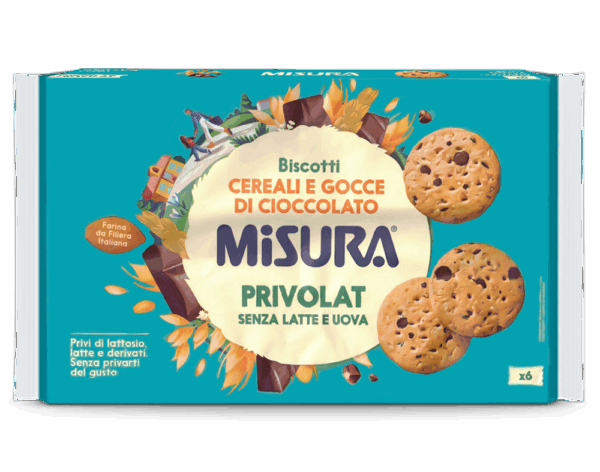 Misura Privolat Frollini Cereali e Gocce di Cioccolato Senza Latte e Uova 280g