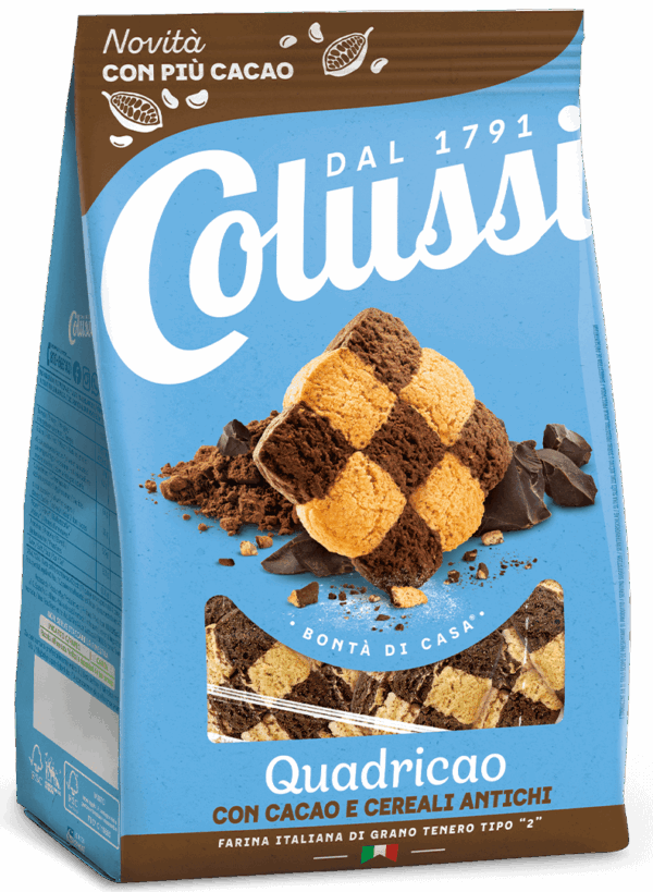 Colussi Quadricao Biscotti con Cacao e Cereali 450g