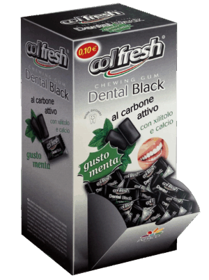 Colfresh Dental Black Chewing Gum Box 200x2,8g