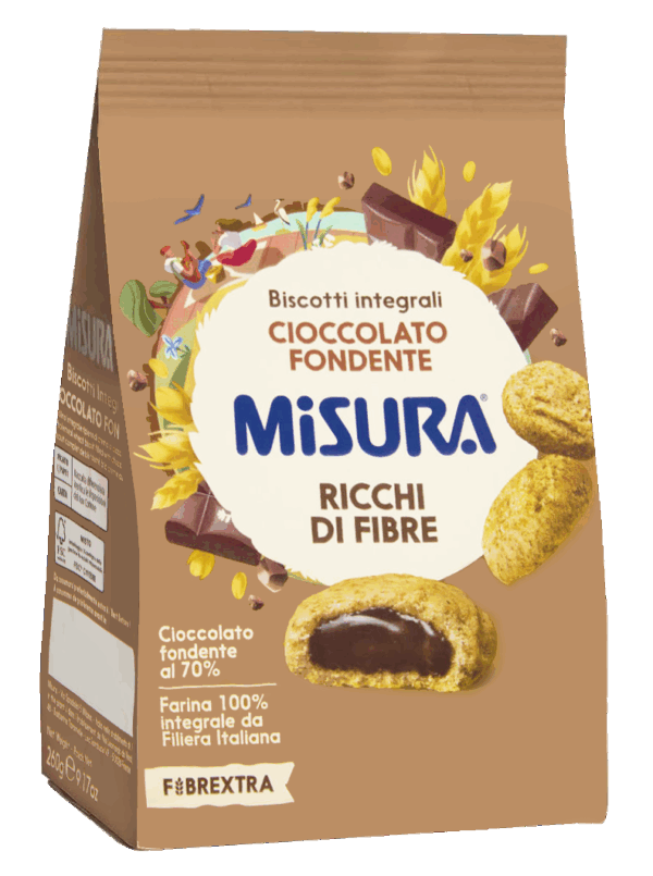 Misura Fibrextra Biscotti Integrali con Cioccolato Fondente 260g