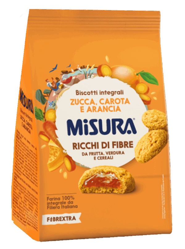 Misura Fibrextra Biscotti Integrali con Zucca, Carota e Arancia 260g