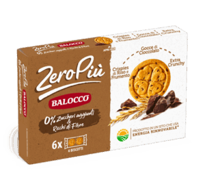Balocco Zeropiù Frollini con con Gocce di Cioccolato e Crispies di Riso e Frumento 210g