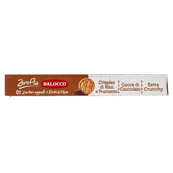 Balocco Zeropiù Frollini con con Gocce di Cioccolato e Crispies di Riso e Frumento 210g