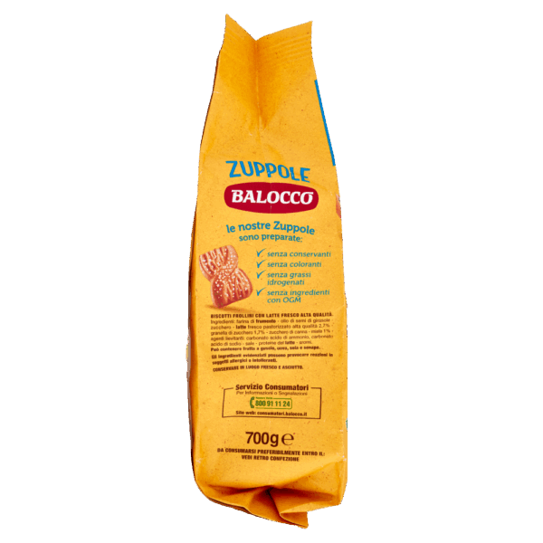 Balocco Biscotti Zuppole Frollini Classici con Latte Fresco 700g