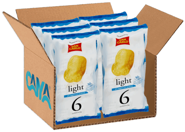 San Carlo Light Patatine Formato Multipack 6x25g, 150g box