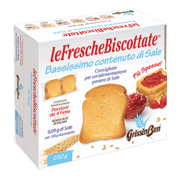 GrissinBon Fette Biscottate a Basso Contenuto di Sale FrescheBiscottate 250g