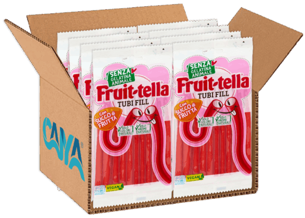 Fruit-tella Tubi Fill Caramelle Fragola 125g - immagine 6