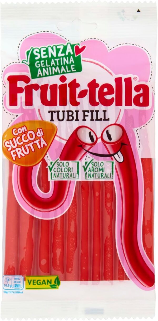 Fruit-tella Tubi Fill Caramelle Fragola 125g