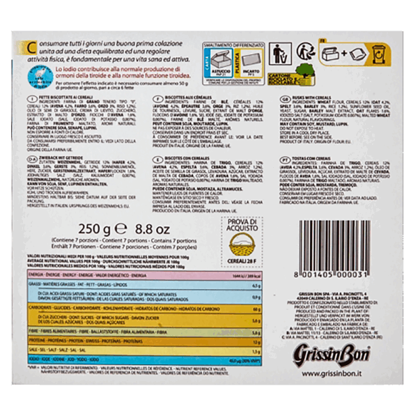 GrissinBon Fette Biscottate Cereali FrescheBiscottate 250g retro
