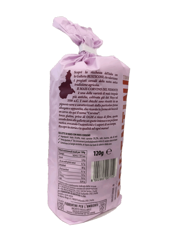 Fiorentini Rusticone Gallette con Mais Corvino del Piemonte 120g - immagine 3