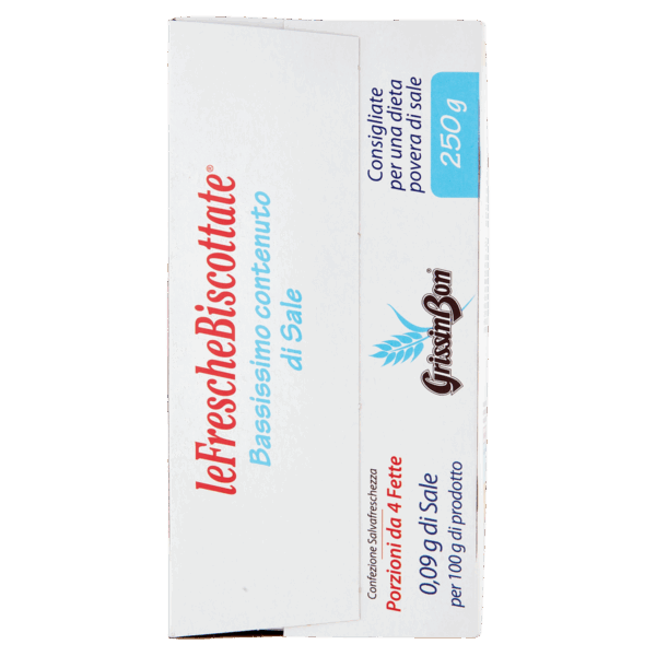 GrissinBon Fette Biscottate a Basso Contenuto di Sale FrescheBiscottate 250g