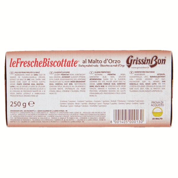 GrissinBon Fette Biscottate al Malto D'Orzo FrescheBiscottate 250g
