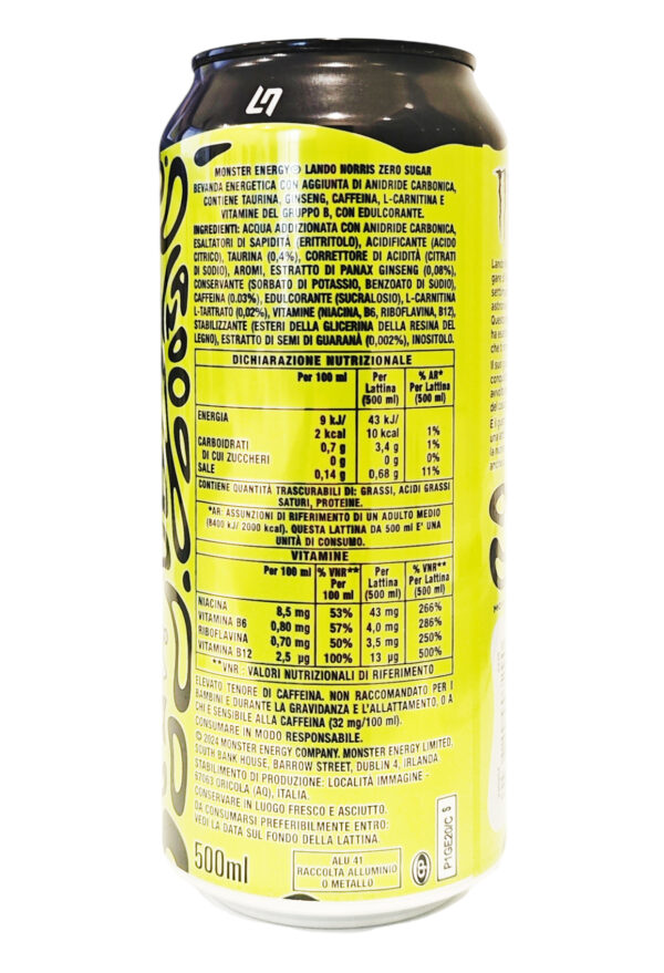 Monster Energy Lando Norris Zero Zuccheri 500ml retro
