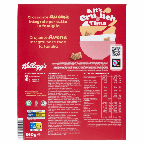 Kellogg's Oaties Cereali di Avena Integrale 360g - immagine 3