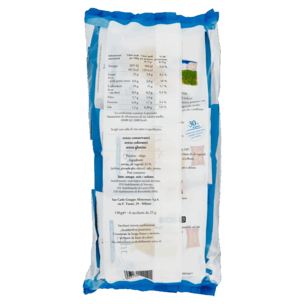 San Carlo Light Patatine Formato Multipack 6x25g, 150g retro