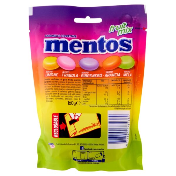 Mentos Fruit Mix gusto Frutta 160g - immagine 3
