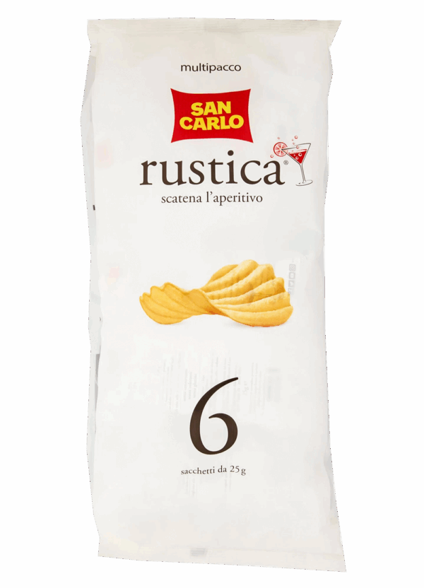 San Carlo Rustiche Patatine Formato Multipack 6x25g, 150g