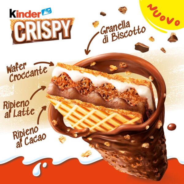 Kinder Crispy Wafer con Cioccolato al Latte Box 14x34g - immagine 3