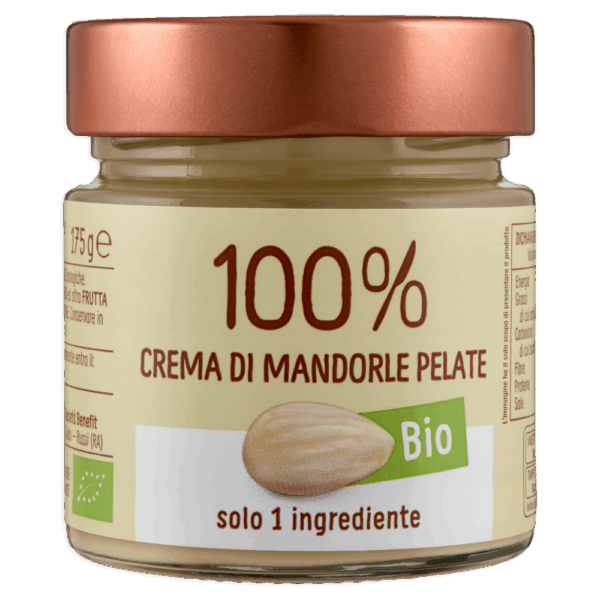 Crema di Mandorle Pelate Tostate 100% Biologica 175g