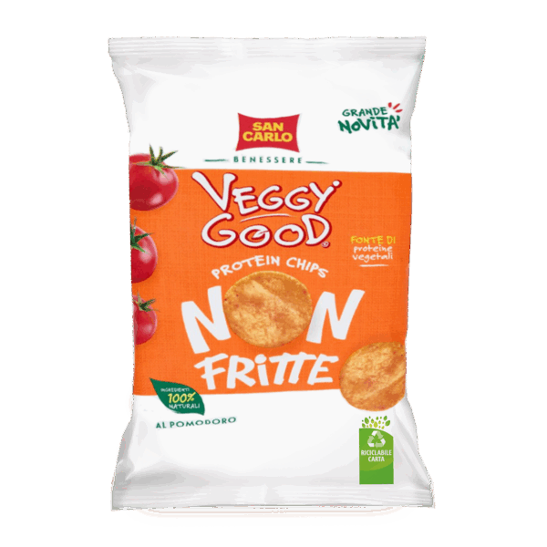 San Carlo Veggy Good Protein Chips Non Fritte al Gusto Pomodoro 65g