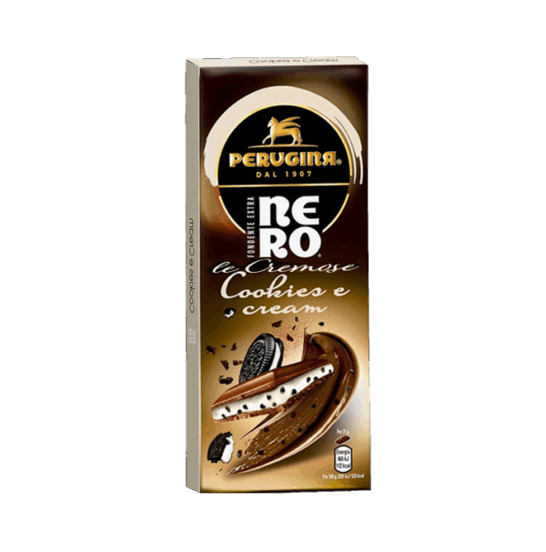 Perugina Nero Tavoletta Le Cremose al Gusto Cookies e Cream 100g