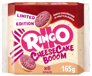 Ringo Biscotti Cheesecake Booom ai Frutti di Bosco 165g