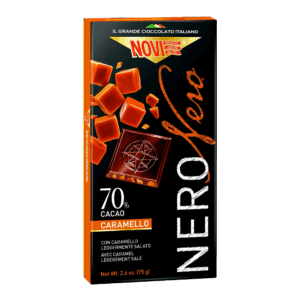 Novi Nero Nero Tavoletta Cioccolato Fondente 70% al Caramello Salato 75g