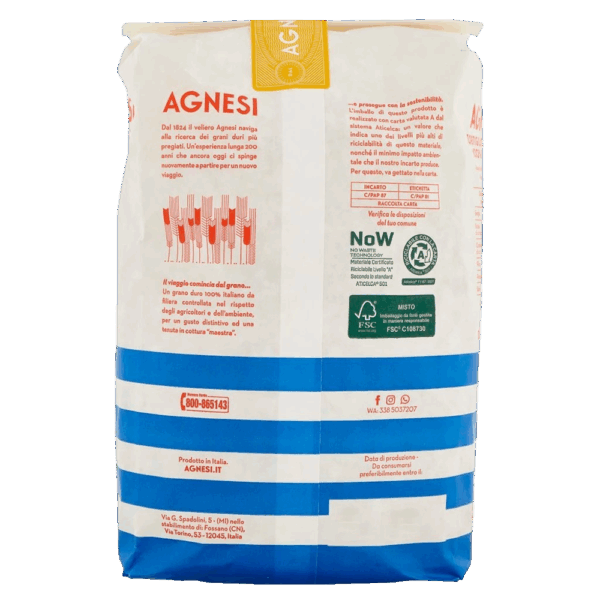 Agnesi Tortiglioni n°46 Pasta di Grano Duro 500g - immagine 2