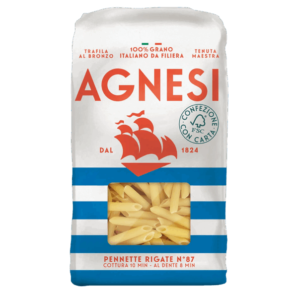 Agnesi Pennette Rigate n°87 Pasta di Grano Duro 500g