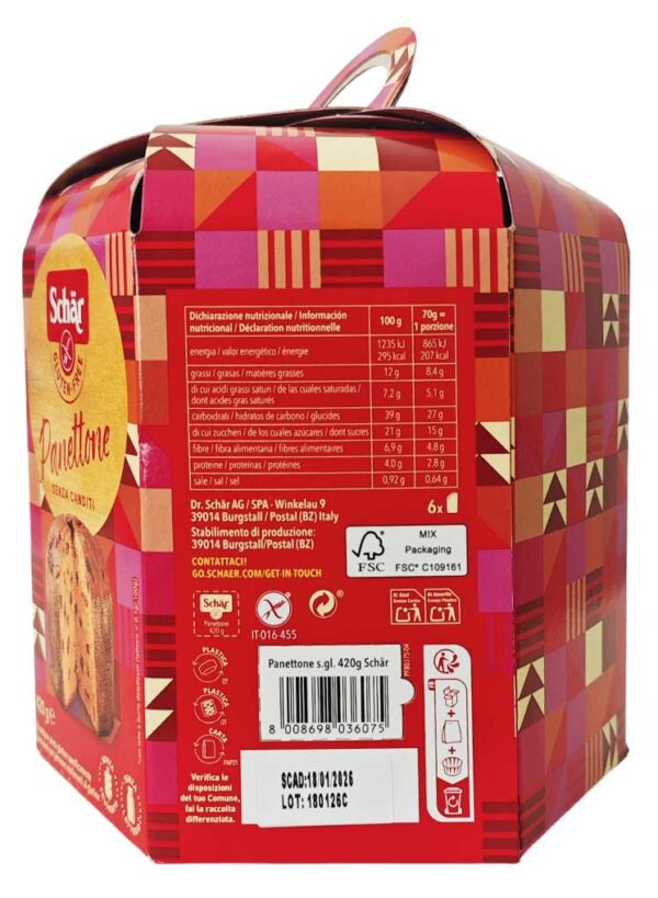 Schar Panettone Senza Canditi, Senza Glutine 420g - immagine 4