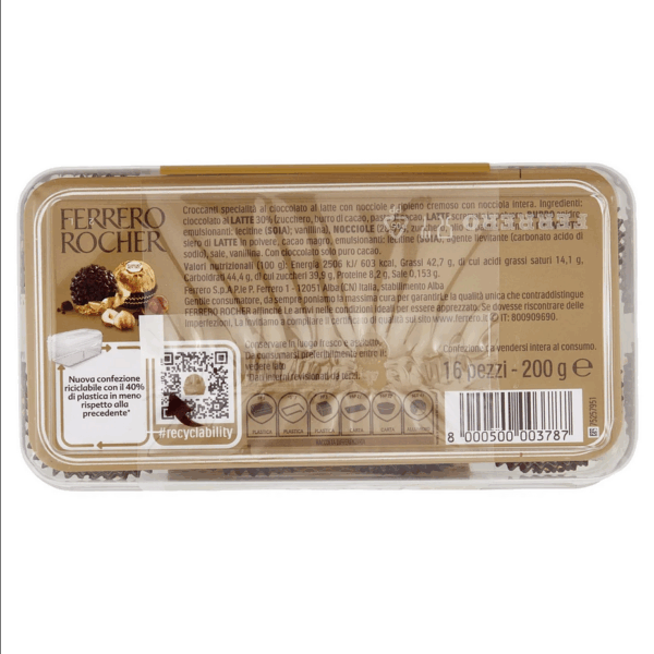 Ferrero Rocher 16 pezzi 200g retro
