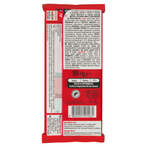 Kit Kat Tavoletta Wafer Hazelnut Ripiena alla Nocciola 99g retro
