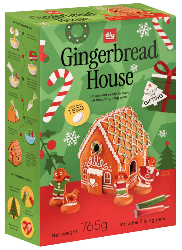 iy Gingerbread House Kit Casetta di Marzapane 765g box