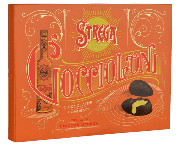 Strega Goccioloni al Cioccolato Fondente Ripieni di Liquore 195g